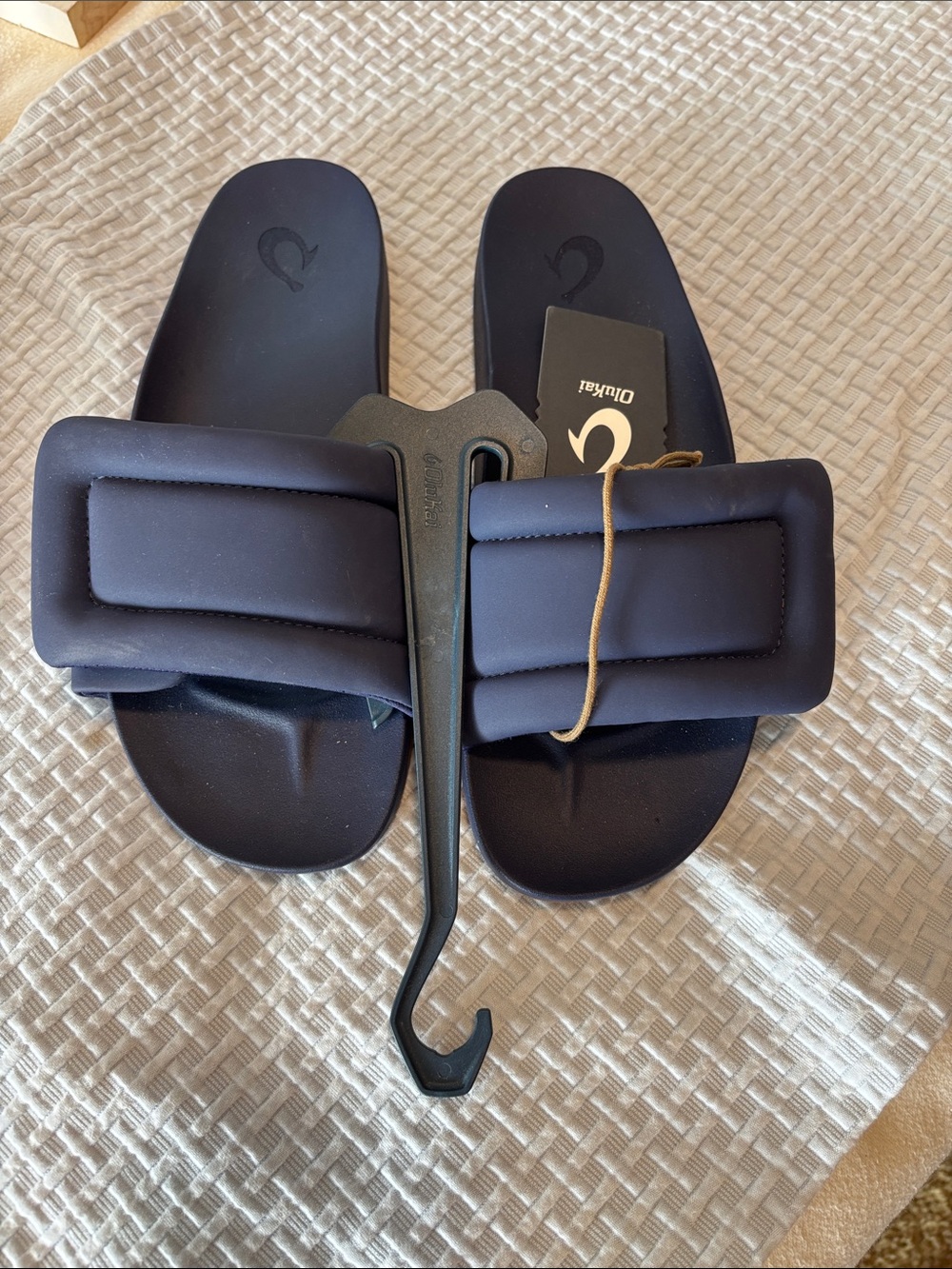 OluKai Deep Blue Slide Sandals